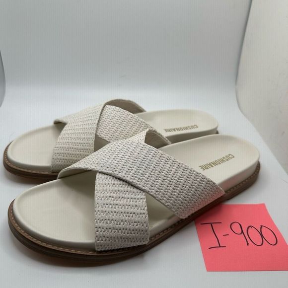 CUSHIONAIRE Women's footbed sandal with +Comfort 8.5 WHITE - Picture 3 of 7